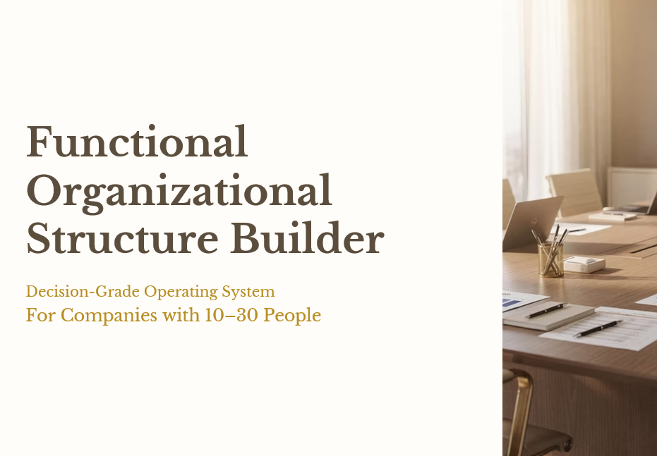 Organizational Structure Builder for Growing Teams (10–30)